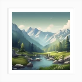 Landscape Painting 89 Art Print