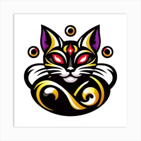 Feline Cat Creative Artwork Illustration 162 Art Print