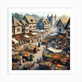 Medieval Market Art Print