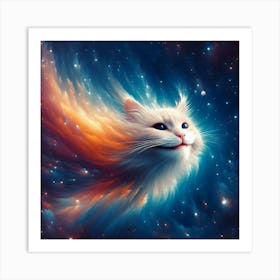 Flying Cat Art Print