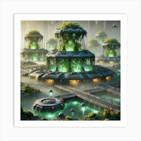 Hidden Strongholds Scifi Art Print