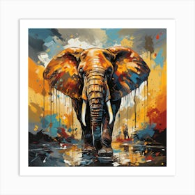 Elephant Painting 2 Art Print