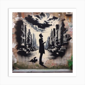 Man In The City Art Print