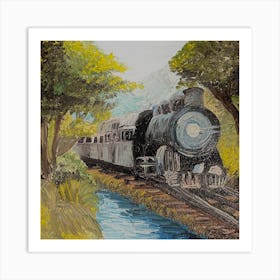 "Train to Boundless Horizons" Painting Art Print