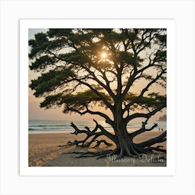 A Mysterious Tree at a Beach Art Print