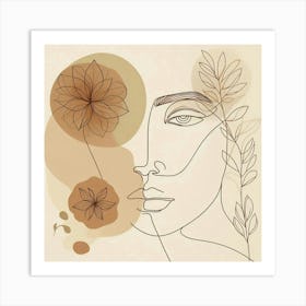 A woman's face 10 Art Print