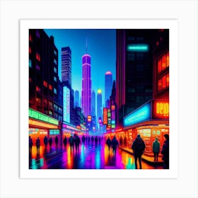 Neon City 1 Art Print