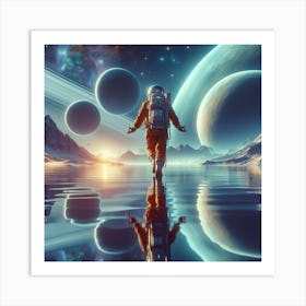 Astronaut In Space 1 Art Print