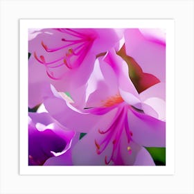 Pink Azaleas 1 Art Print