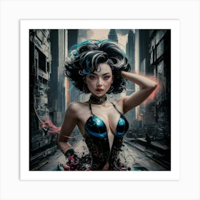 Cyber Girl Art Print