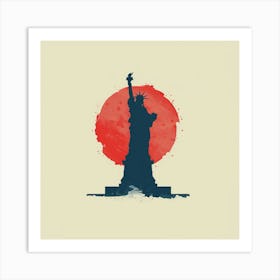 A Statue of Liberty NY Usa Minimal Illustration 1720003974 4 Art Print