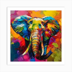 Colorful Elephant 10 Art Print