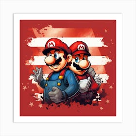 Mario And Luigi Art Print