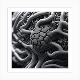 Brain - 3d Rendering 1 Art Print