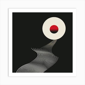 Abstract Geometry - Flying Circles Art Print