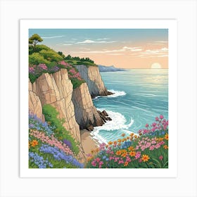 Landscape Of Mountain Art Print (2) Art Print