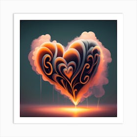 Abstract Heart Art Print