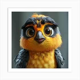 Yellow Owl Art Print