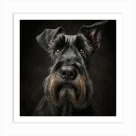 Portrait Of A Schnauzer 2 Art Print