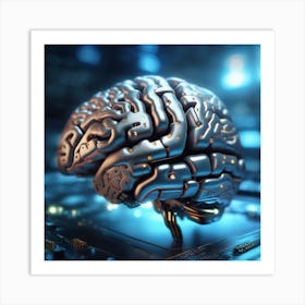 Artificial Intelligence Brain 28 Art Print