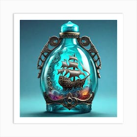 Ship In A Bottle 1 Art Print