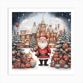 Christmas Santa 1 Art Print