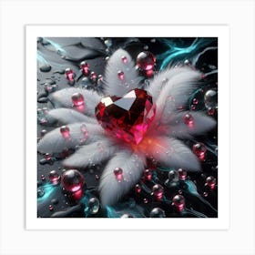 Water Heart Art Print