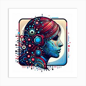 Futuristic Woman 1 Art Print