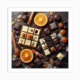 White and black chocolate 1 Art Print