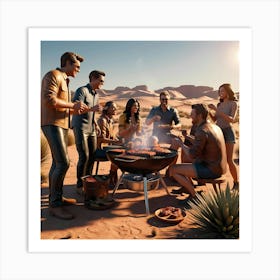 Bbq In The Desert 1 Art Print