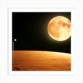 Golf Ball In The Desert Art Print