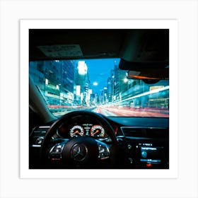 Vehicle View Transportation Drive Car Auto Mirror Vision Driver Street Landscape Traffic (10) Art Print