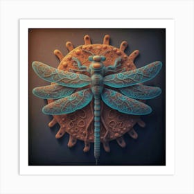 Dragonfly pop Art Print