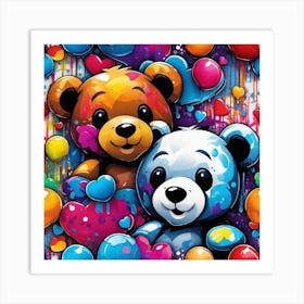 Teddy Bears 1 Art Print