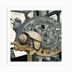 Cyberpunk Snail Art Print