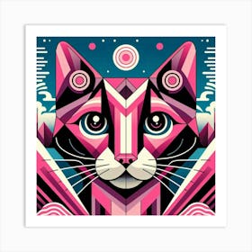 Bella Low Poly Cat Art Print