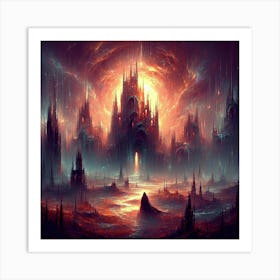 Dark Fantasy City 1 Art Print