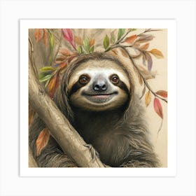 Sloth 56 Art Print