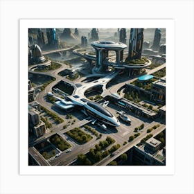 Futuristic City 16 Art Print