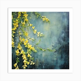 Yellow Flowers On A Branch Art Print