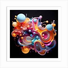 Colourful Abstract Formation Art Print