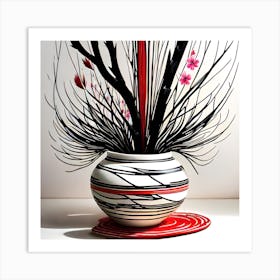 Black And White Vase Art Print