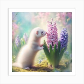 Ferret In Spring 1 Art Print