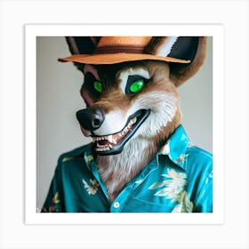 Fox Mask 17 Art Print