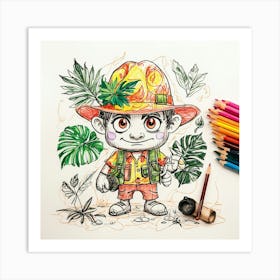 Jungle Explorer Art Print