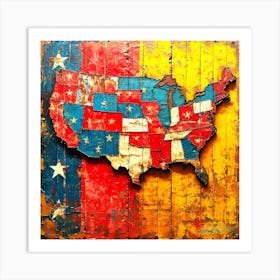 Patriotic USA - USA Inspired Art Print