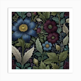 Floral Wallpaper Art Print