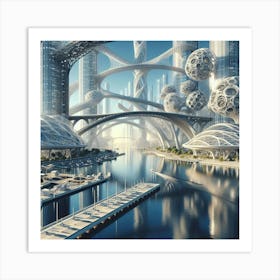 Futuristic City 1 Art Print