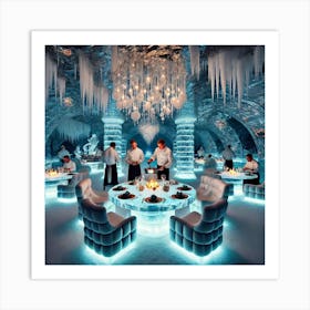 A Luxurious Private Dining Area Called Glacial Ch Art Print