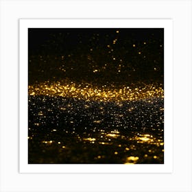 Gold Sparkles Art Print